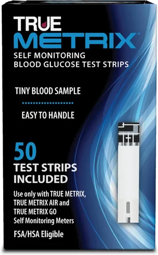 Vista 14 de TRUE METRIX Tiras de prueba de glucosa en sangre de autocontrol, 100 unidades (2 x 50) Blood Glucose Test Strips Compatible with TRUE METRIX Self