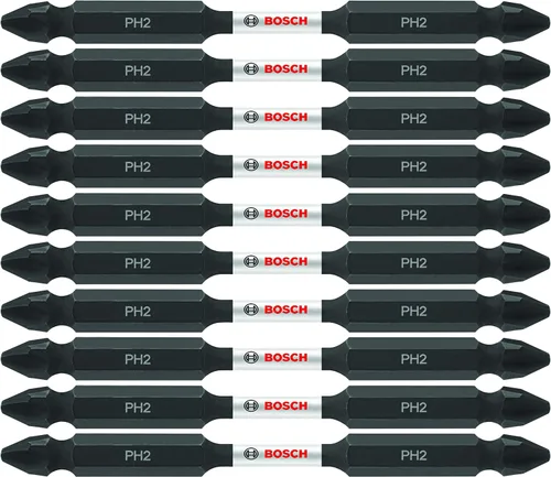 Vista 11 de BOSCH ITDEPH135B Paquete de 10 puntas de destornillador Phillips #1 de 3-1/2 pulgadas resistentes al impacto de doble punta