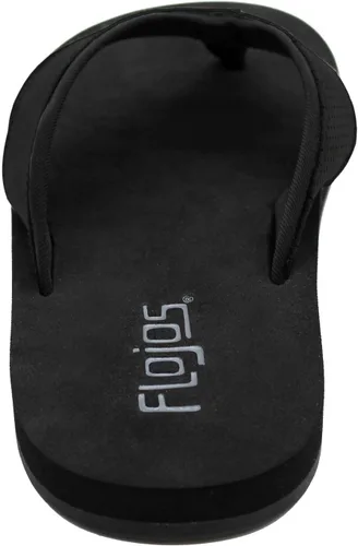 Vista 2 de Flojos Cole Genuine Leather Perforated Strap Mens Sandal Negro