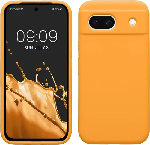 Vista 377 de kwmobile Funda Compatible con Google Pixel 6 Pro - Funda de Teléfono de Silicona TPU con Acabado Suave - Azul Caribe