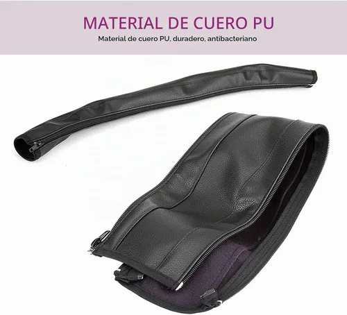 Vista 4 de Funda para manija de cochecito de bebé, fundas de cuero para reposabrazos de espuma para cochecito, funda universal para manillar, barra de agarre