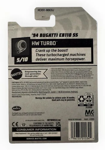 Vista 2 de Hot Wheels Bugatti EB110 SS '94