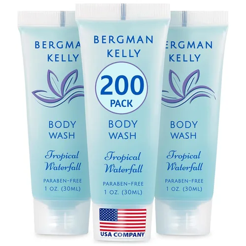 Vista 7 de BERGMAN KELLY Gel de baño de tamaño viaje (1 onza líquida, 100 unidades, Nature Fresh), deleita a tus invitados con un gel de baño refrescante