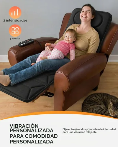 Vista 3 de CooCoCo Alfombrilla de masaje de cuerpo completo con calor mejorado Negro