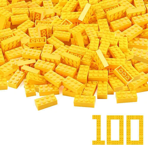 Vista 26 de 100 piezas 2 x 4 Ladrillos Piezas Negras Partes Clásico Juego Creativo Bloques de Construcción Juego de Partes Accesorios de Juguete Compatibles