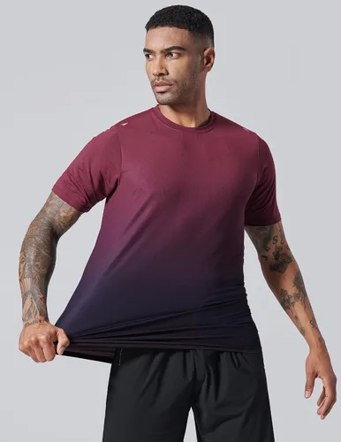 Vista 5 de Paquete de 5 camisetas de manga corta, con cuello redondo y de secado rápido para hombre, camisetas deportivas para correr, entrenar o ir al gimnasio
