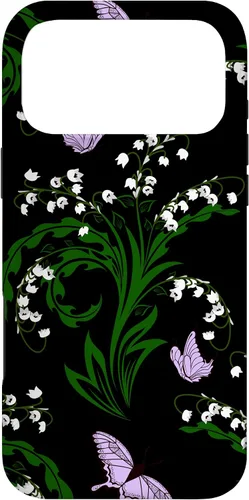 Vista 22 de Lily of The Valley and Butterflies Vintage Cottage Garden Case for iPhone 17
