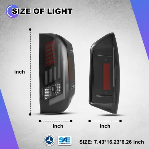 Vista 7 de Nixon Offroad Luces traseras LED para Toyota Tundra Pickup 2014-2022 con luz LED secuencial intermitente/luz de funcionamiento/luz de freno