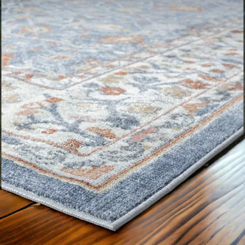 Vista 4 de Fashionwu Alfombra de baño con diseño floral para pasillo, alfombra moderna envejecida para sala de estar, alfombra turca, alfombra estética