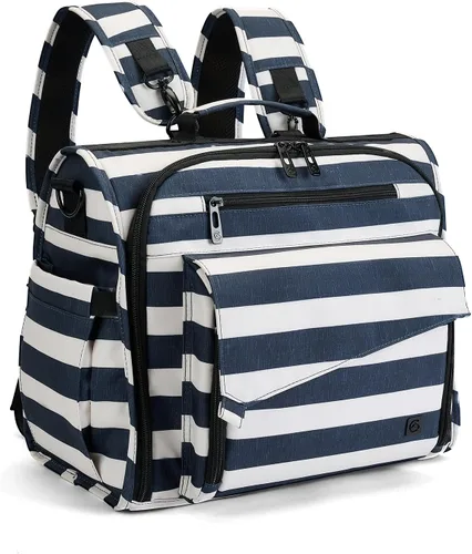 Vista 9 de ALLCAMP - Bolsa de pañales grande, cochecito de bebé, convertida en una bolsa de mano