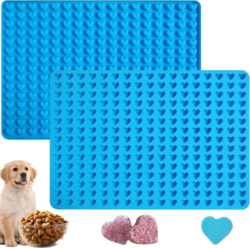 Vista 8 de Sidosir 2 moldes redondos de silicona de chocolate para perros, molde antiadherente en forma de semiesfera para hornear golosinas para perros, mini