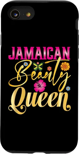 Vista 18 de iPhone 16 Jamaican Beauty Queen Jamaica Flag Jamaica Girl Souvenir Case