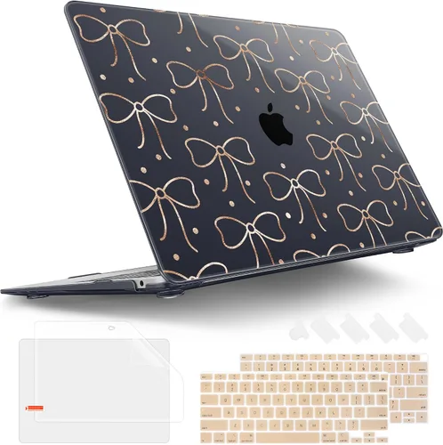 Vista 17 de Tuiklol Para MacBook Air de 13 pulgadas (versión 2021-2018) M1 A2337/A1932/A2179 con pantalla Retina Touch ID, carcasa rígida de plástico y cubierta