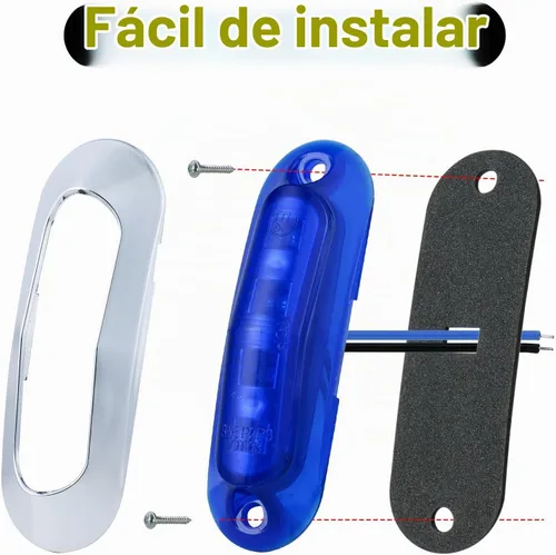 Vista 8 de Paquete de 20 Luces Interiores de Barco Marino de 3.7 Pulgadas con 4 LED, DC12-24V Impermeable Lámpara de Cortesía Cubierta Espejo de Popa Cabina