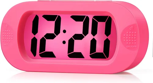 Vista 14 de Plumeet Reloj Despertador para Niños LCD Digital Grande Relojes Despertadores de Viaje con Repetición y Luz Nocturna - Sonido Ascendente