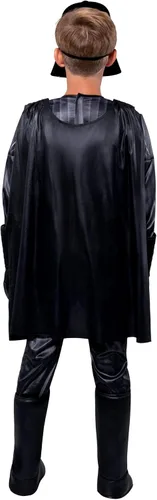 Vista 8 de STAR WARS Darth Vader Official Youth Deluxe Costume - Padded Jumpsuit with Gloves, Detachable Cape, and Plastic Mask