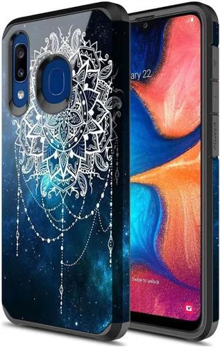 Vista 14 de Rosebono - Funda compatible con Samsung Galaxy A20/A30/A50, funda rígida híbrida delgada, a la moda, linda funda de silicona colorida para Samsung