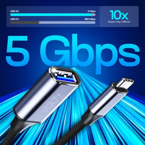 Vista 2 de OTG - Adaptador USB-C a USB 3.0 [paquete de 2] Thunderbolt 3 compatible con Apple MacBook Pro/Air iPhone 16 Pro Max/Plus/15 Samsung Galaxy