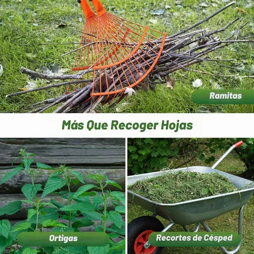 Vista 7 de Rastrillo para hojas, rastrillo de agarre de hojas Walensee, parte superior de recogedor de hojas resistente