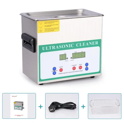 Vista 6 de stonylab Máquina de limpieza ultrasónica, dispositivo profesional multiusos de lavado ultrasónico de acero inoxidable con temporizador de pantalla