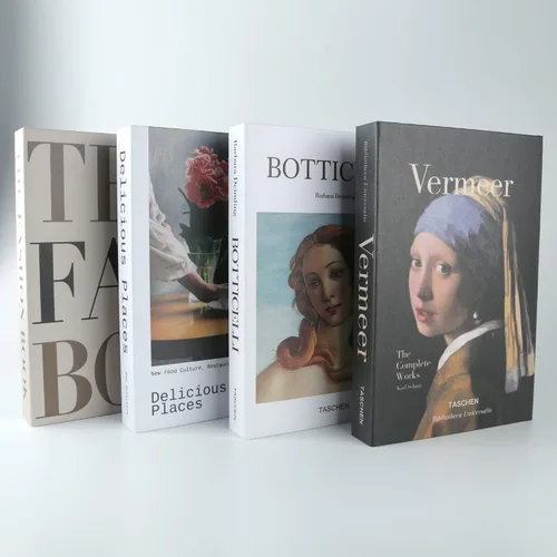 Vista 3 de PTShadow 4 libros decorativos plegables para decoración del hogar, decoración de estanterías en blanco y negro, decoraciones de biblioteca 4 piezas