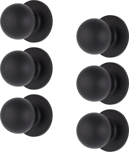 Vista 10 de BRINKS Pomo de Puerta de Entrada con Llave Transicional - Juego de Cerradura de Puerta Exterior Negro Mate, se Combina Perfectamente
