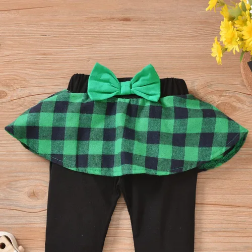 Vista 7 de Aalizzwell Ropa para bebé niña Día de San Patricio Negro