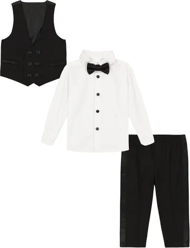 Vista 2 de Van Heusen Conjunto de chaleco formal de 4 piezas para bebés, chaleco, pantalones, camisa de vestir con cuello y corbata