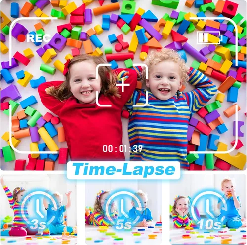 Vista 6 de Cámara para niños con impresión instantánea, video de 1080P, tarjeta SD de 32 GB, juguete para niños, regalos de cumpleaños de Pascua para niños