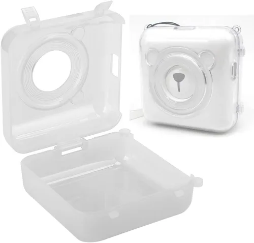 Vista 2 de ASHATA Funda transparente para PeriPage Mini Pocket, a prueba de golpes para impresora térmica de bolsillo Peripage (transparente)