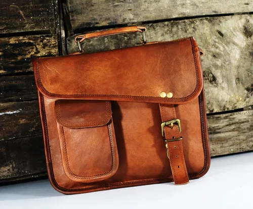 Vista 8 de URBAN DEZIRE Maletín pequeño de cuero genuino para hombre, bolso de mensajero para iPad Tab Tablet 11 compatible con producto de Apple