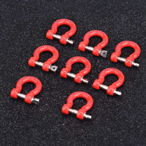 Vista 6 de HERCHR Gancho de remolque RC, 8 piezas de metal RC con hebilla de remolque con hebilla de remolque, grillete de bloqueo de enganche, accesorios