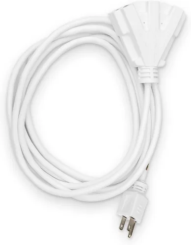 Vista 19 de Cable alargador de Holiday Lighting Outlet para interiores o exteriores de 16/3, 3 tomas de corriente, 3 clavijas, certificación UL Negro