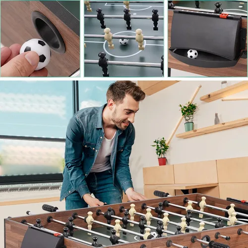 Vista 7 de RAYKEEP Foldable Multi Game Table, 4-in-1 Combo Game Table Set with Ping Pong, Hockey, Pool Billiards and Foosball for Adults, Home, Game Room
