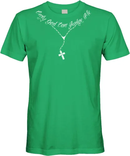 Vista 10 de Cybertela - Camiseta de collar para hombre con tatuaje "Only God Can Judge Me" Negro