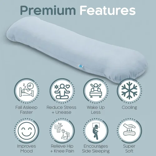 Vista 3 de SleepCloud Almohada corporal con peso de 6.5 libras, cubierta de Tencel