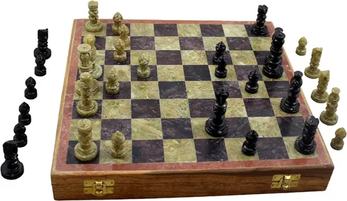 Vista 5 de Juegos de mesa de estrategia para adultos, juegos de ajedrez únicos y tablero de 10 x 10 pulgadas, regalos de Navidad para niños, niñas y niños