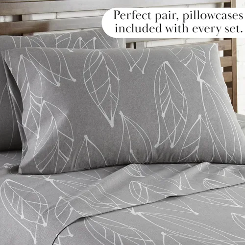 Vista 203 de Southshore Fine Living, Inc. Colección Winter Brush, juego de sábanas de 3 piezas para cama individual, sábana bajera con bolsillo profundo de 14