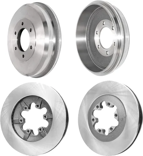Vista 18 de Detroit Axle - Rotores perforados delanteros de 10.827 in + pinza de freno lateral del pasajero de repuesto para Toyota RAV4 Prius V Lexus HS250H