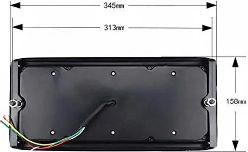 Vista 5 de Kit de 2 luces LED traseras para camión, remolque, 40 LED, impermeable, señal de giro, freno de marcha atrás, luz de marcha atrás con protección