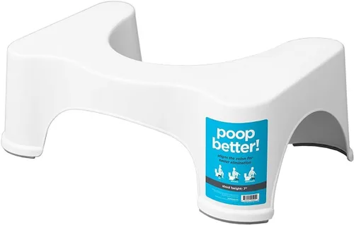 Vista 11 de Squatty Potty The Original - Taburete de inodoro para baño, color gris, 9 pulgadas
