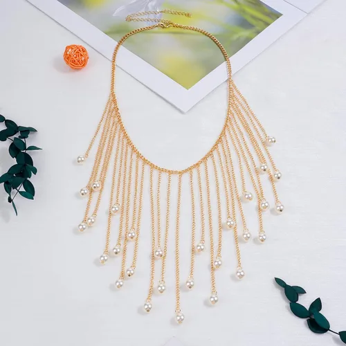 Vista 3 de Disfraz de cadena de velo para cosplay, disfraz de cabeza de cristal, joyería india