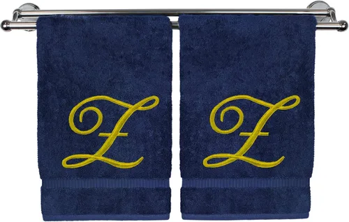 Vista 164 de Toalla de mano con monograma, regalo personalizado, 16 x 30 pulgadas, extra absorbente, 100% algodón turco, acabado de rizo suave, para baño, cocina