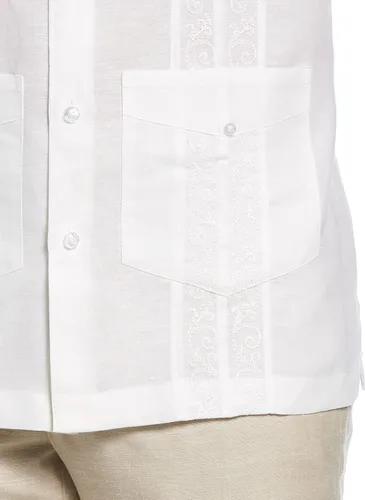 Vista 3 de Cubavera Camisa Guayabera bordada de manga corta para hombre