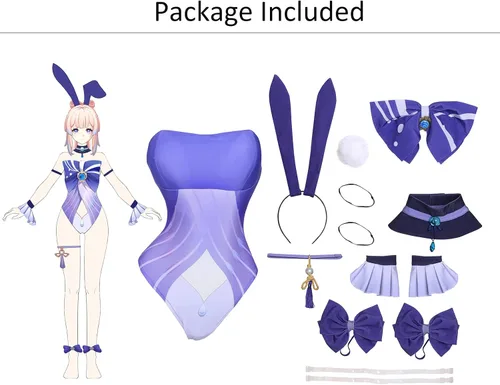 Vista 4 de Vibsion Disfraz de cosplay para mujer Genshin Conjunto completo