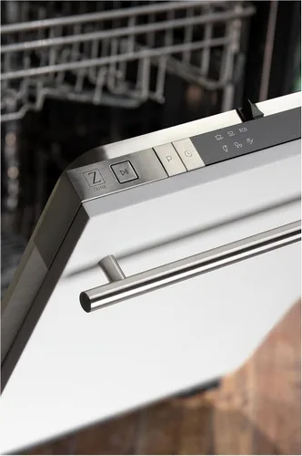 Vista 4 de ZLINE - Lavavajillas compacto de acero inoxidable negro de 18 pulgadas con bañera de acero inoxidable y mango de estilo moderno, 40dBa