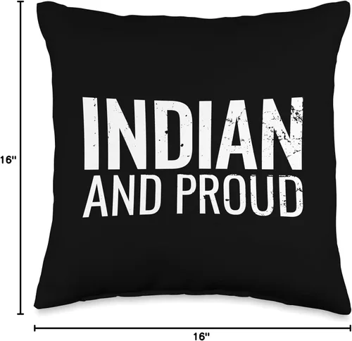 Vista 4 de Indian And Proud Vintage India Throw Pillow