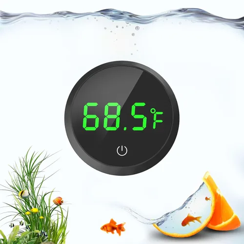 Vista 7 de Termómetro para tanque de peces QZQ Termómetro de acuario Termómetro de tanque de peces inalámbrico con pantalla LED de visualización táctil digital