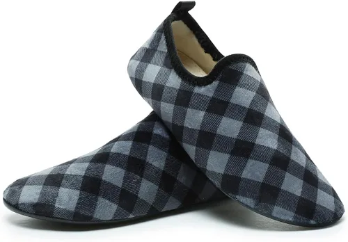 Vista 19 de QZKDM - Pantuflas ligeras antideslizantes para casa, para ponerse sin ayuda, para caminar descalzo, para ejercicio en casa y yoga, para hombres