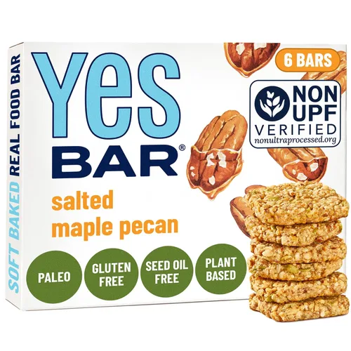 Vista 23 de The YES Bar Barra de manzana y canela crujiente – Proteína a base de plantas, barra de aperitivo decadente – Vegana, paleo, sin gluten, sin lácteos
